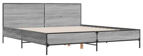 Estrutura de cama 180x200 cm derivados madeira/metal