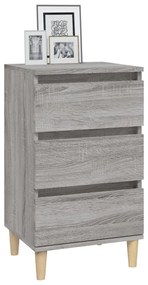Mesa de cabeceira 40x35x70 cm derivados madeira cinza sonoma