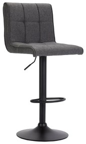 vidaXL Banco de bar tecido cinzento-escuro