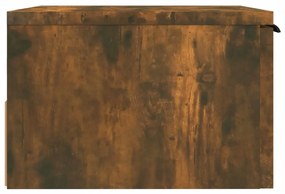 Mesa de cabeceira de parede 34x30x20 cm cor carvalho fumado