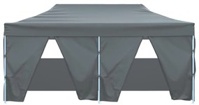 Tenda dobrável profissional festas 4 paredes 3x6m aço antracite