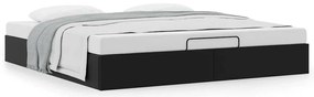 Estrutura de cama otomana sem colchão 200x200 cm preto