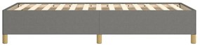 Estrutura de cama sem colchão 80x200 cm tecido cinzento-escuro