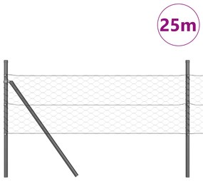Conjunto de Cercas Conjunto de 2 Cinza Metal Grande Durável