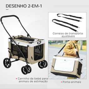 PawHut Carrinho para Animais de Estimação Carrinho para Cães Dobrável