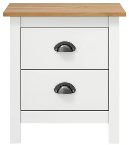 Mesa de cabeceira Hill 46x35x49,5 cm pinho maciço branco