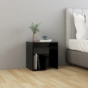 vidaXL Mesa de cabeceira 40x30x40 cm derivados de madeira preto