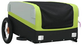 Reboque para bicicleta 30 kg ferro preto e verde