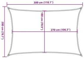 Para-sol estilo vela 160 g/m² 2x3 m PEAD terracota