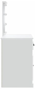 Toucador com luzes LED 90x42x132,5 cm branco