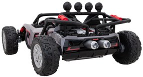 Carro elétrico para Crianças 2 Lugares Buggy Racing 5 24V Rodas Espuma EVA, assento couro ecológico Cinzento