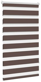 Estore de rolo 70 x 120 cm, linhas de zebra / Café