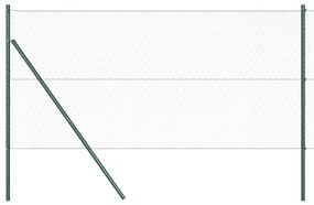 Cerca Hexagonal vidaXL Verde 1,2x50 m Aço