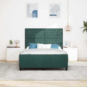 Cama vidaXL Verde Escuro 160x200 cm Veludo