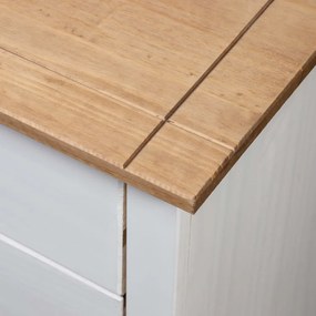 Mesa de cabeceira 46x40x57 cm madeira de pinho panama branco