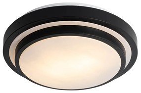 Candeeiro de teto para exterior preto com branco 35 cm IP44 - Walden Moderno