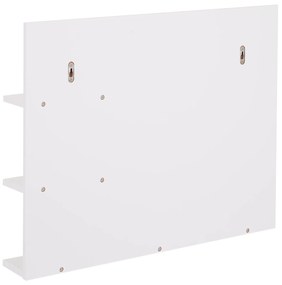 Espelho de parede para banheiro com 3 prateleiras 60x10x48 cm Branco