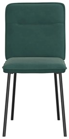 Cadeiras de jantar 2 pcs veludo verde-escuro