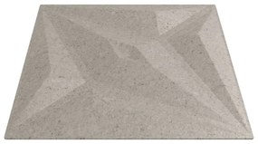 Painéis de parede 12 pcs 50x50 cm 3 m² XPS estrela betão