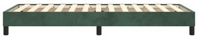 Estrutura de cama sem colchão 100x200 cm veludo verde-escuro
