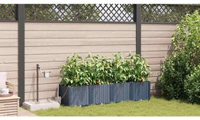 Jardineiras de Jardim 1 pc Cinzeto 160 x 40 x 37.5 cm Plástico