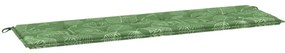 Capa de Banco de Jardim Padrão de Folhas 180x50x4 cm Tecido Oxford