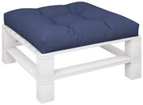 Almofadão para sofá de paletes 80x80x12 cm tecido azul-marinho