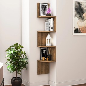 Prateleira de Parede Desaldo – Nogueira – 29,6x29,6x155,2 cm