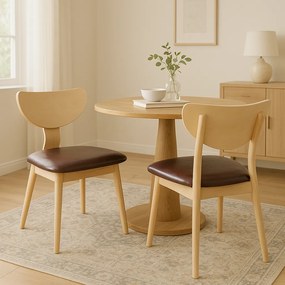 Conjunto de 2 Cadeiras de Jantar DUBLIN – 50,5x54,5x81 cm – Madeira de