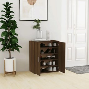 vidaXL Sapateira 60x35x70 cm derivados de madeira carvalho castanho