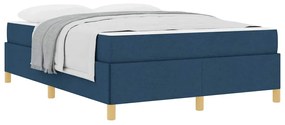 Cama Box Outros Azul e Branco 160 x 200 cm tecido