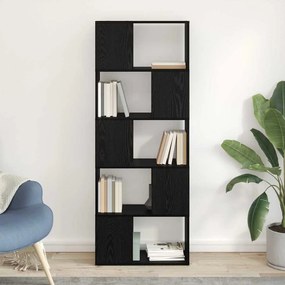vidaXL Estante Carvalho Preto Madeira engenharia 60 x 24 x 155 cm