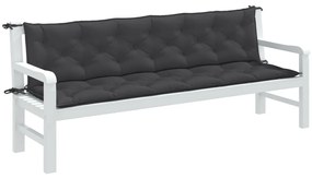 vidaXL Almofadões p/ banco jardim 2pcs 200x50x7cm mesclado tecido
