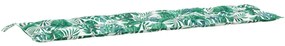 Almofadões banco jardim 2 pcs 200x50x7 cm oxford padrão folhas