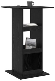 Mesa de Bar com Armazenamento Carvalho Preto 60x60x102 cm Madeira Enge