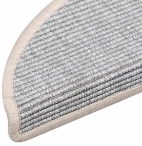 Tapetes escada adesivos 15 pcs 56x17x3 cm prateado