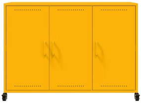 Aparador 100,5x39x72 cm aço amarelo mostarda