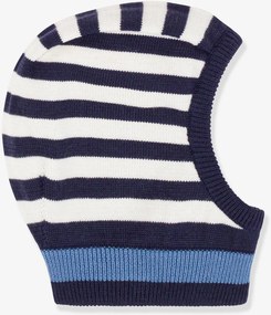 Cagula PETIT BATEAU às riscas para bebé marinho
