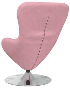 Cadeira de Ovo vidaXL em Veludo Rosa