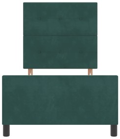 Cama vidaXL Verde Escuro 90x190 cm Veludo