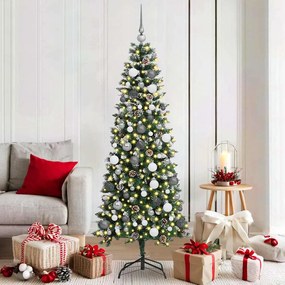 vidaXL Árvore de Natal Artificial Verde 180 cm PVC, Plástico e Aço
