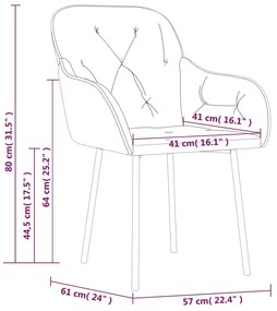 Cadeiras de jantar 2 pcs veludo cinzento-claro