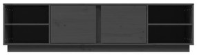 Móvel de TV 156x40x40 cm madeira de pinho maciça cinzento