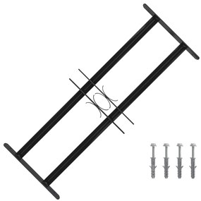vidaXL Grelha de Janela Preto 76 x 30 cm Aço revestido a pó