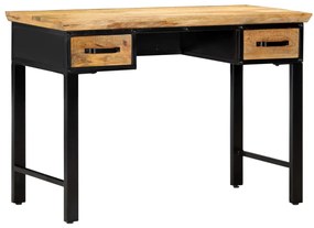 vidaXL Secretária 110x50x76 cm madeira de mangueira maciça