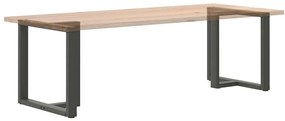 Pés para mesa de jantar em forma de T, 2 peças, antracite, 80x35x(72-7