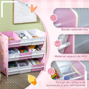 ZONEKIZ Estante para Brinquedos com 9 Caixas de Tecido não Tecido Amov