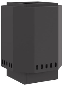 Fogo Sem Fumaça Preto 38x38x51 cm Aço