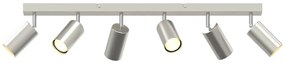 Spotlight de Teto 6 Vias Ajustáveis Níquel Escovado GU10