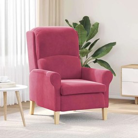 vidaXL Poltrona Vinho vermelho tinto Standard